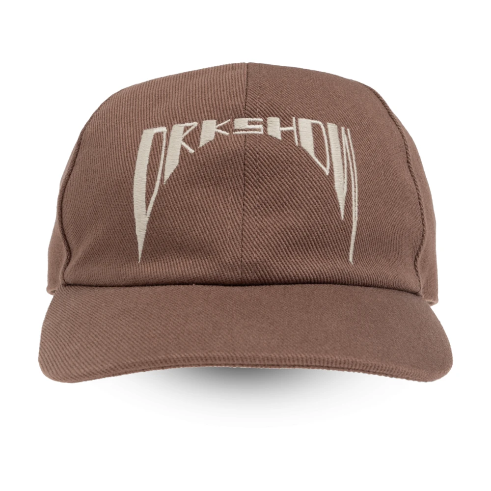 Rick Owens Baseballpet Brown Heren