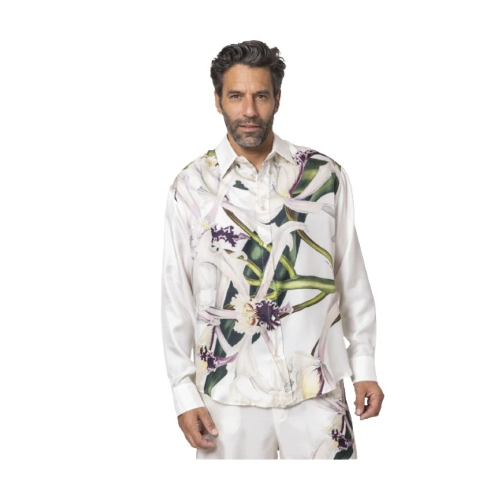 Pierre-Louis Mascia Homme Blanc Chemises, Taille: L Chemise À Motif Floral