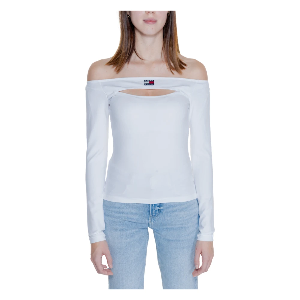 Tommy Jeans Badge Dames T-shirt Collectie White Dames