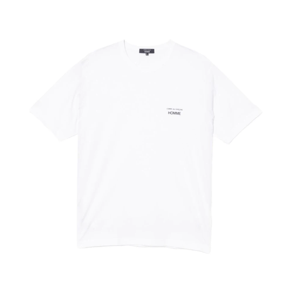 Comme Des Garçons Men's White T-Shirt With Logo - T-Shirts - Xl - Tops