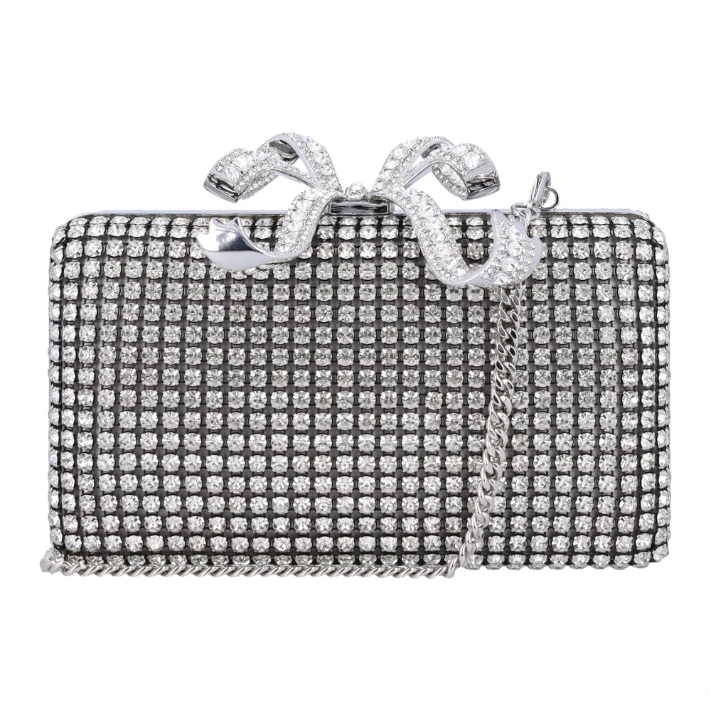Self Portrait Kristallen Box Clutch Zilver Handtas Gray Dames