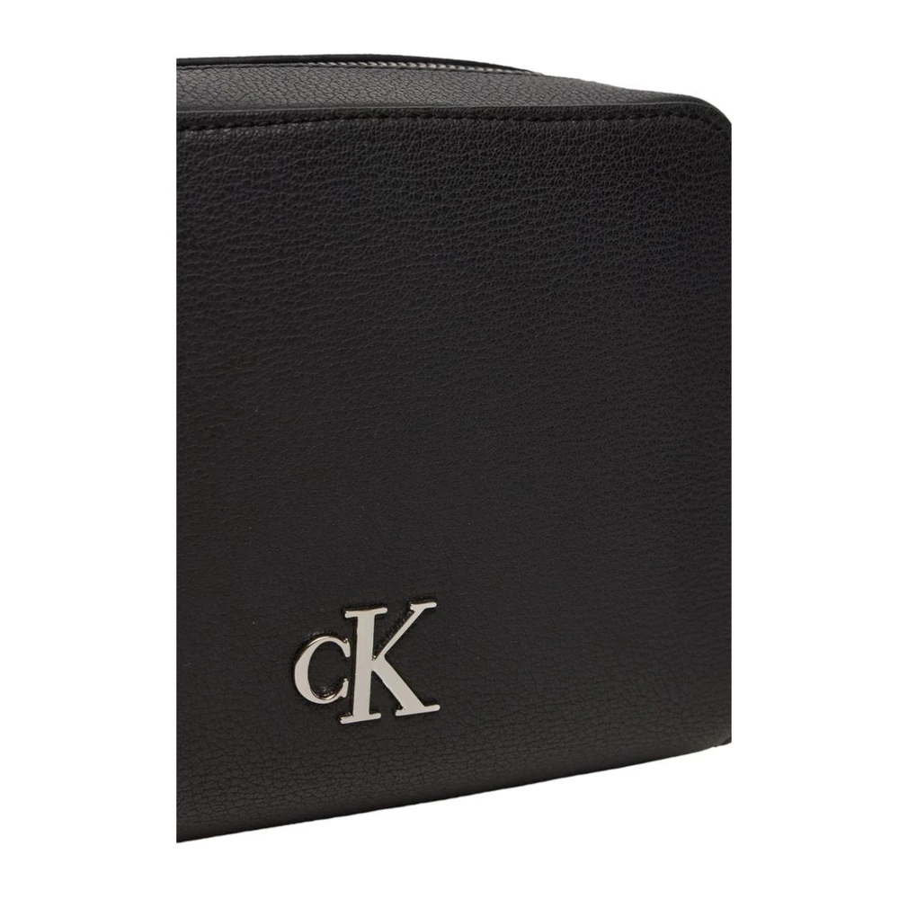 Calvin Klein Jeans Stijlvolle Polyurethaan Handtas Dames Collectie Black Dames