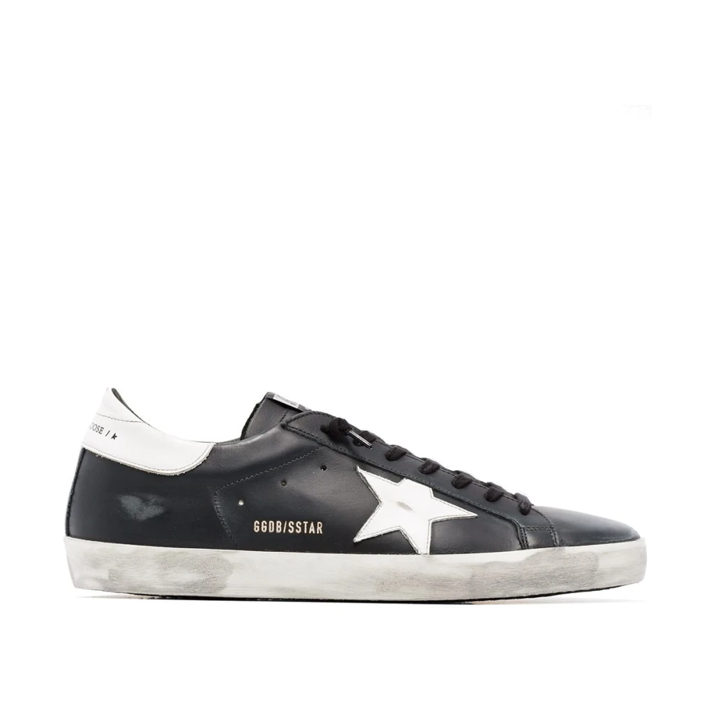 Golden Goose Men's Black Sneakers, 7 Uk, Super-Star Trainers