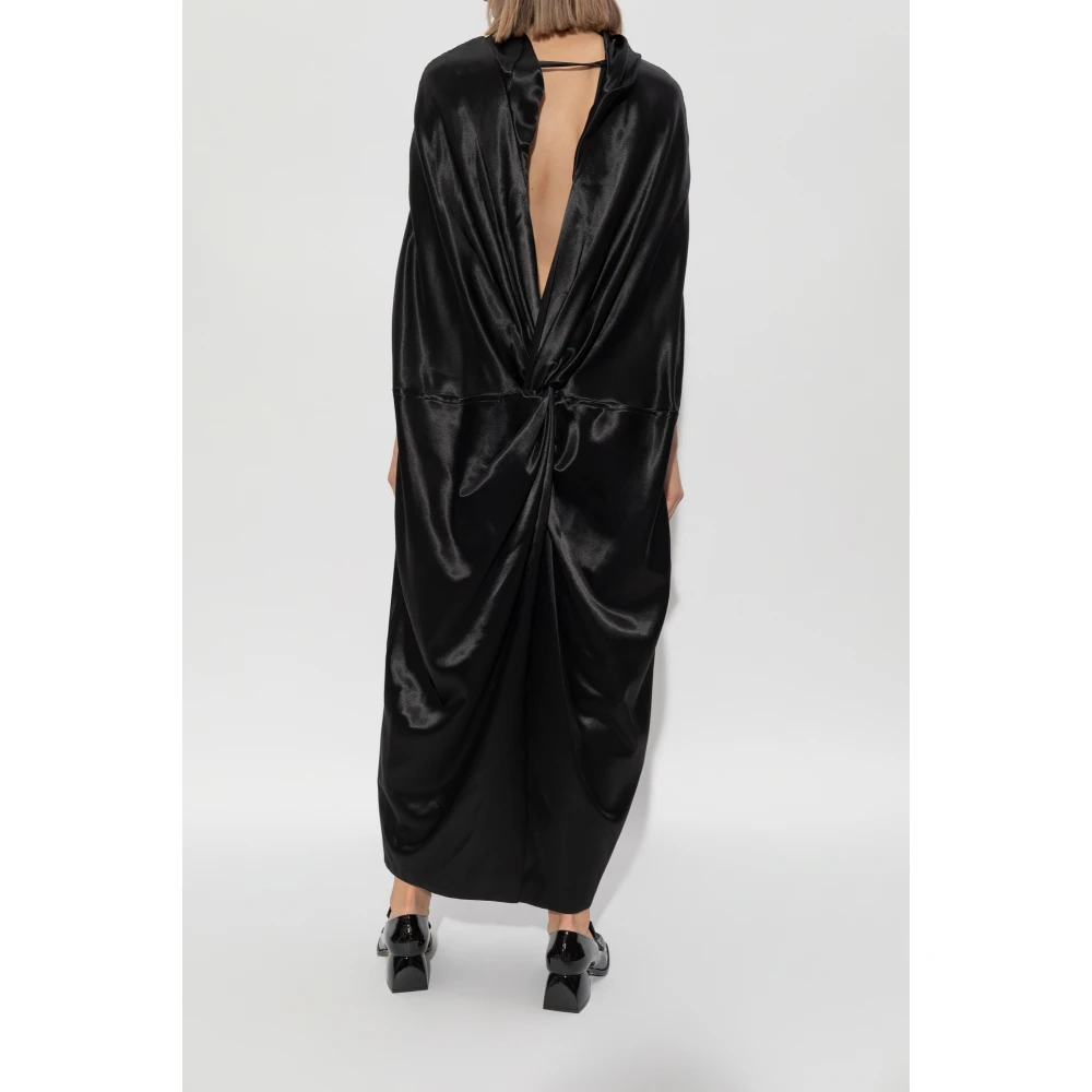 Jil Sander Satijnen jurk Black Dames