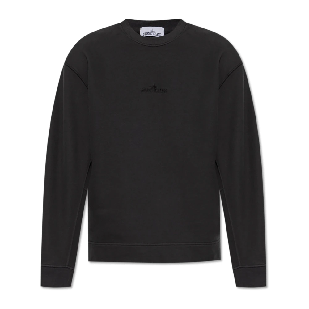 Stone Island Sweatshirt met logo Black Heren