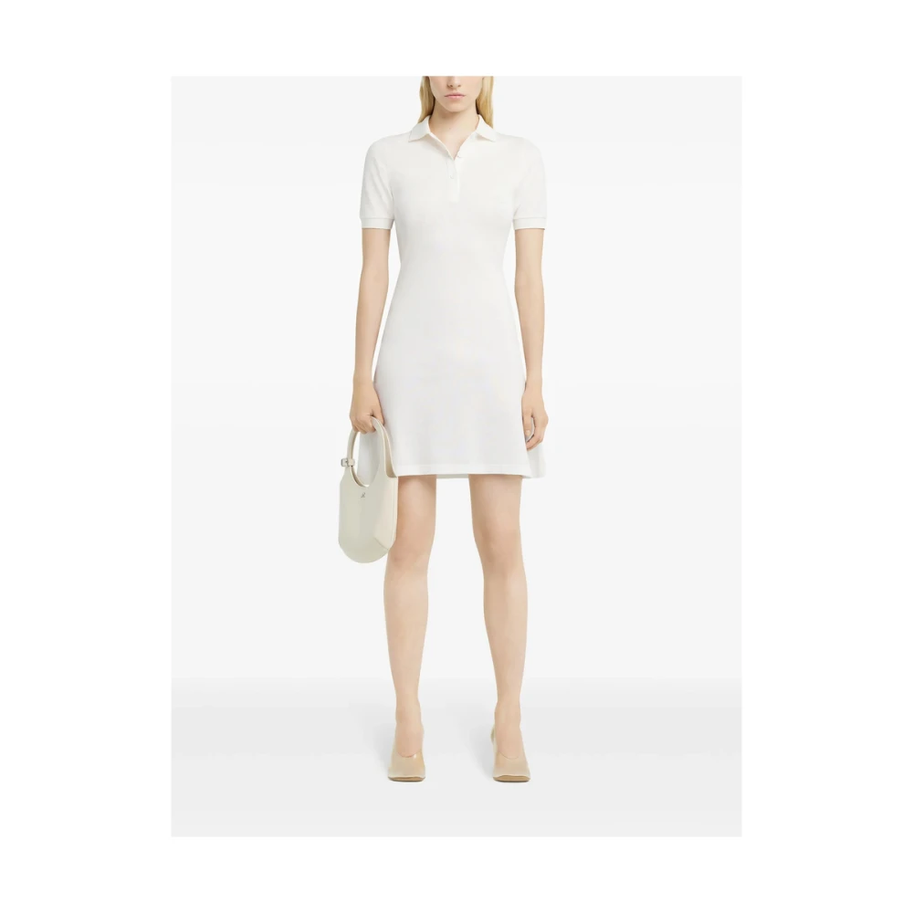 Courrèges Witte Polo Kraag Jurk White Dames