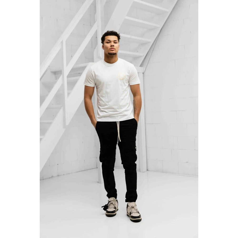 Versace Jeans Couture Wit V-Embleem T-Shirt Heren White Heren
