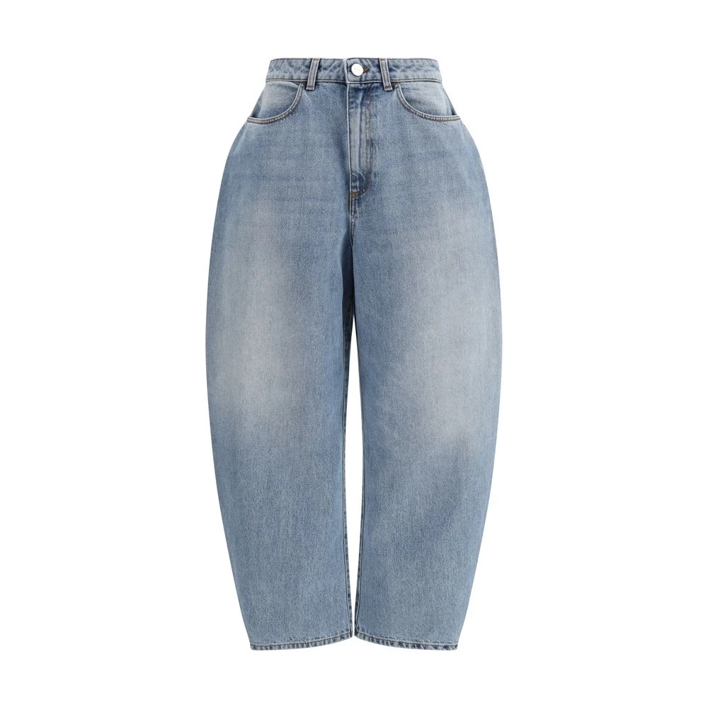 Róhe Women's Washed Blue Fransje - Sculptural Denim Trousers 36 - Image 4