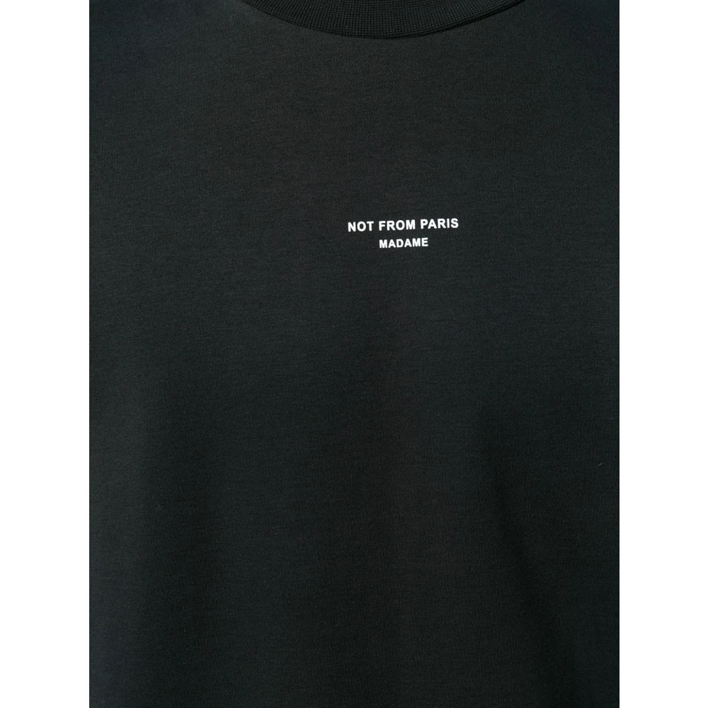 Drole de Monsieur Zwart T-Shirt Klassieke Stijl Black Heren