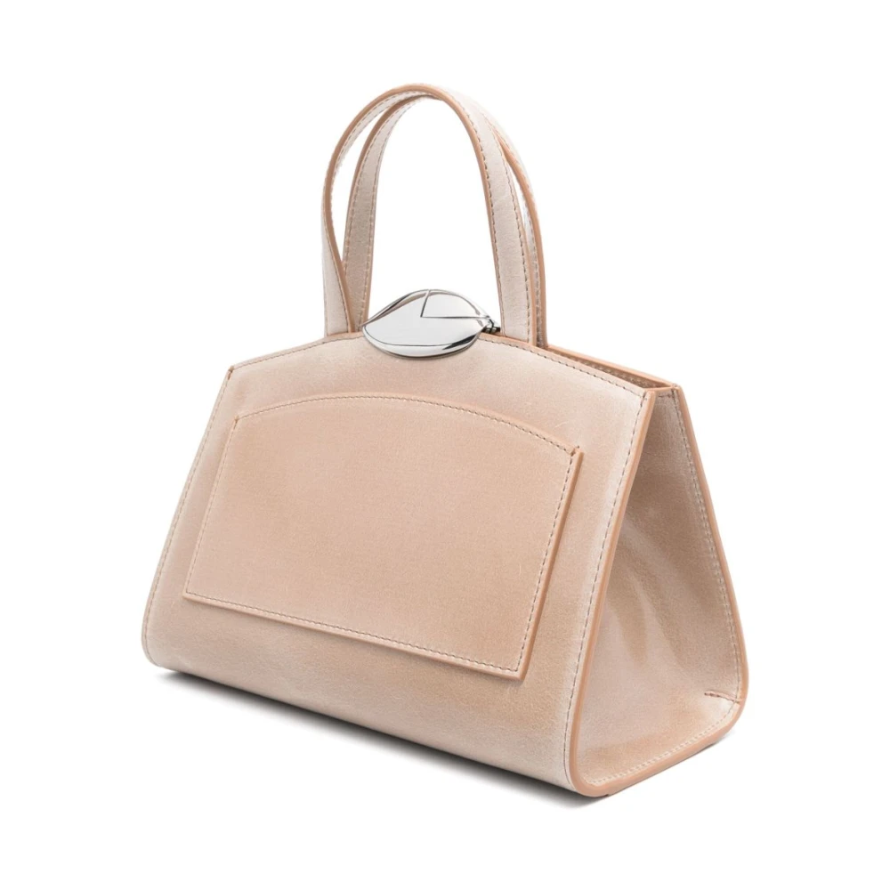 Benedetta Bruzziches Beige Magnetische Sluiting Handtas Beige Dames