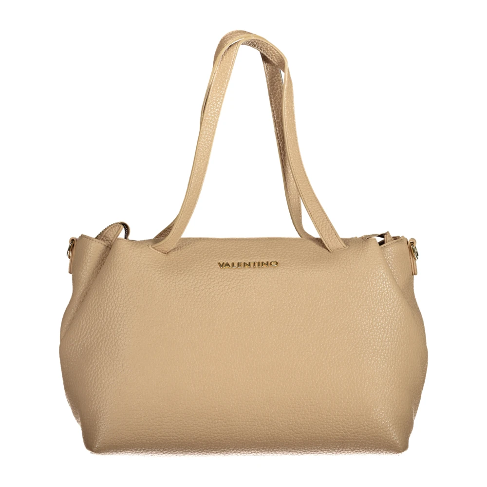 Valentino Pebbled Leather Tote Handbag - Female - Shoulder Bags - Beige - One Size - Bags - Image 3