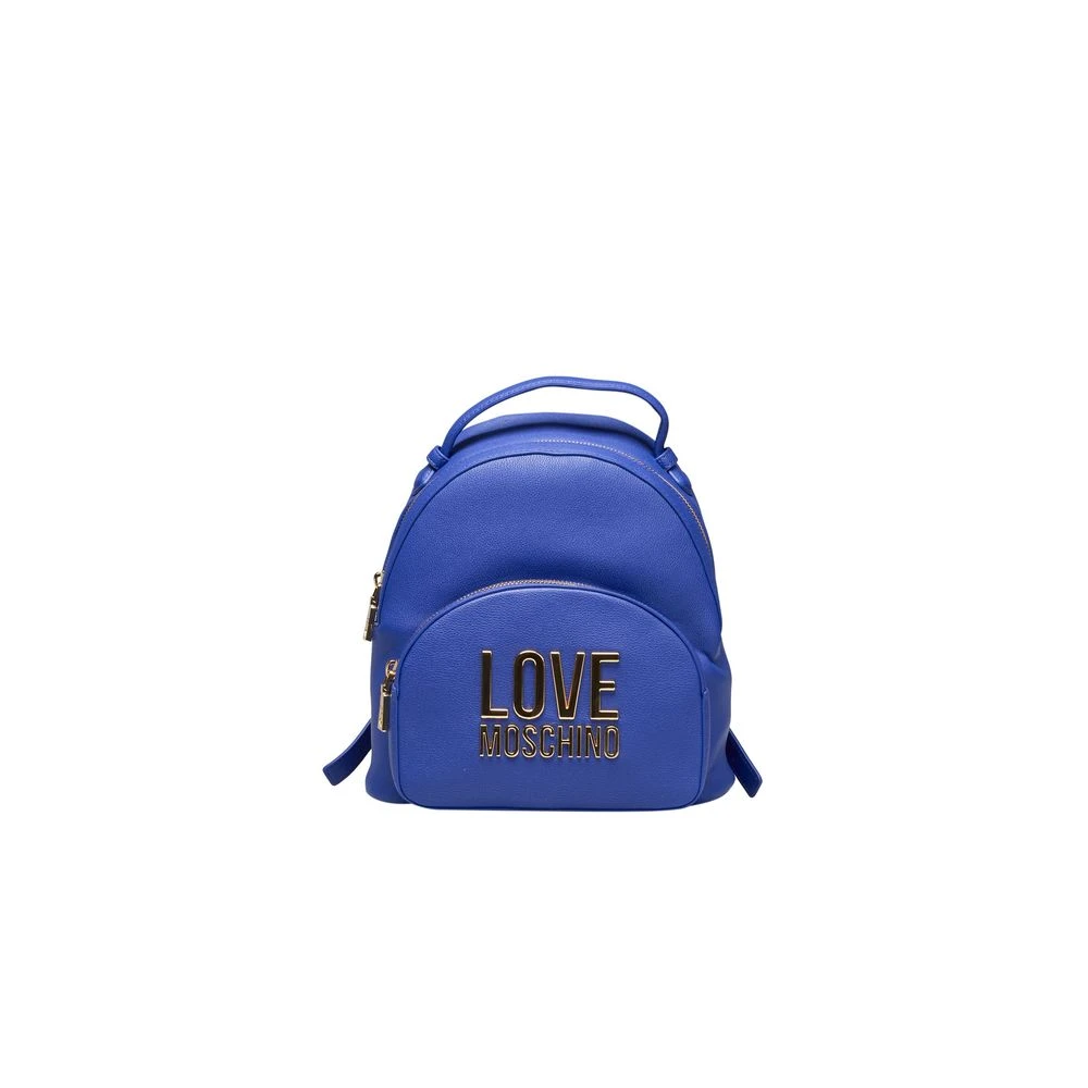 Love Moschino Stijlvolle Rugzak met Verstelbare Banden Blue Dames