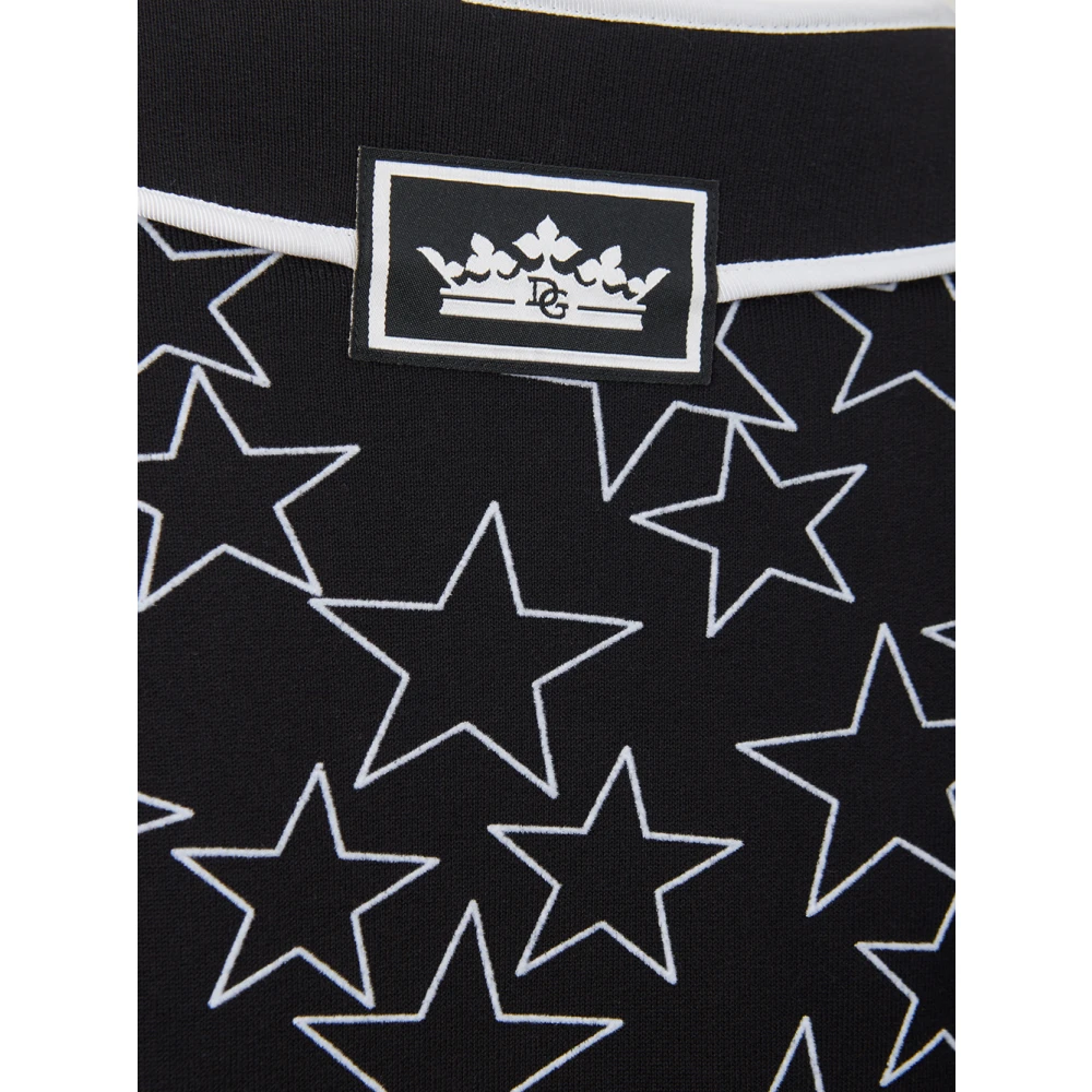Dolce & Gabbana Geborduurde Sweater DG Queen Black Dames