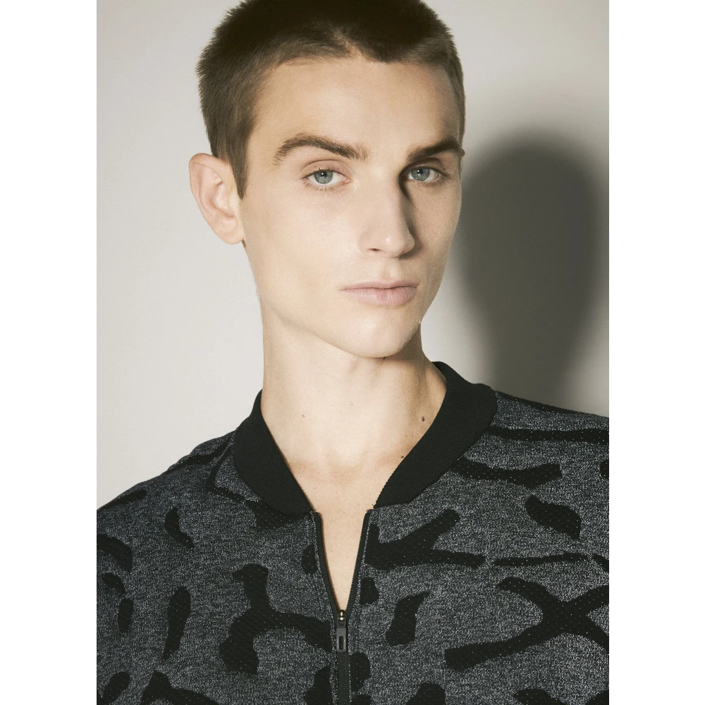Y-3 Gewatteerd Jacquard Run Gilet Gray Heren