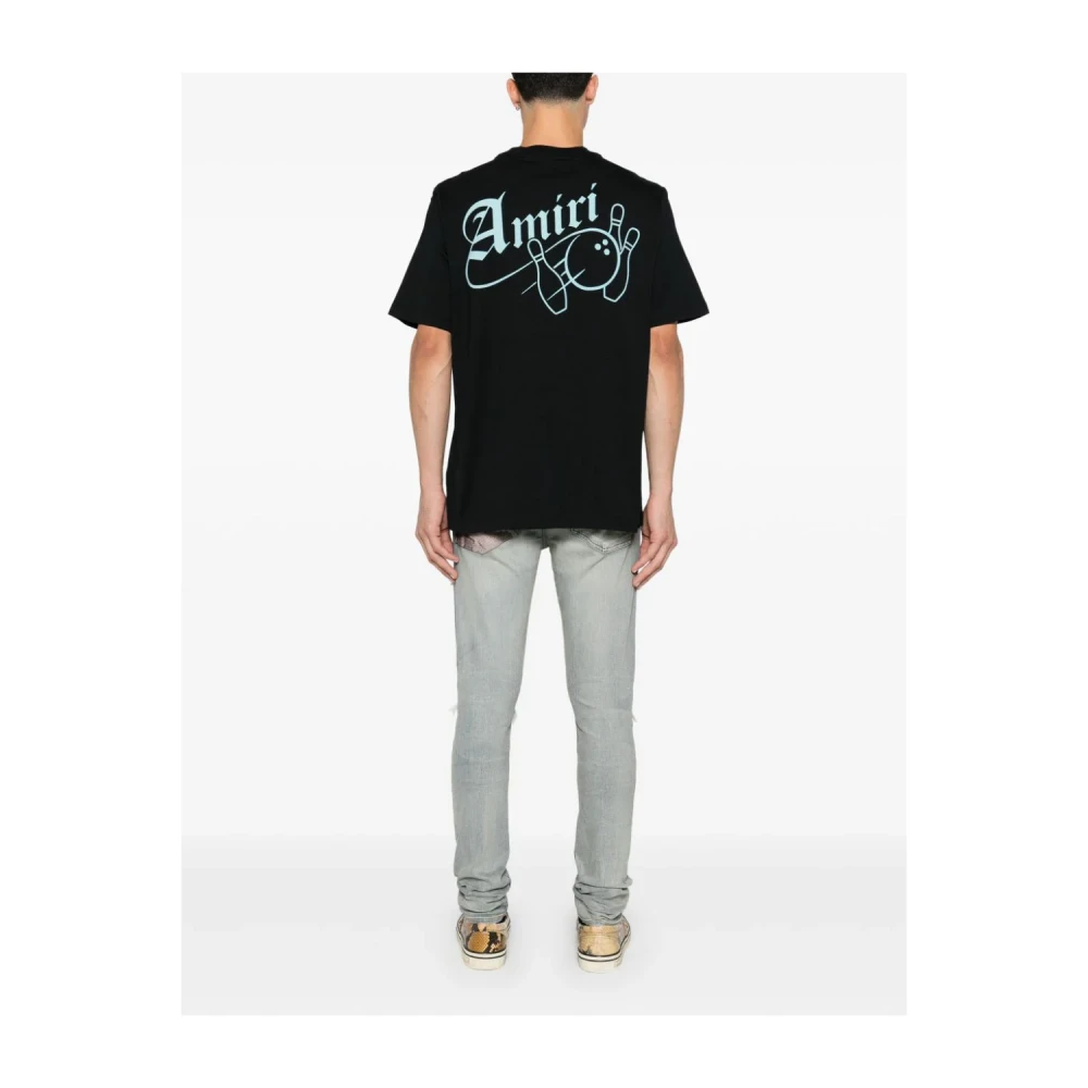 Amiri T-shirt met Logoprint Korte Mouwen Zwart Black Heren