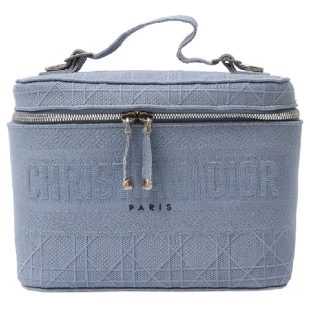 Dior Vintage Pre-owned Fabric handbags Blue Dames