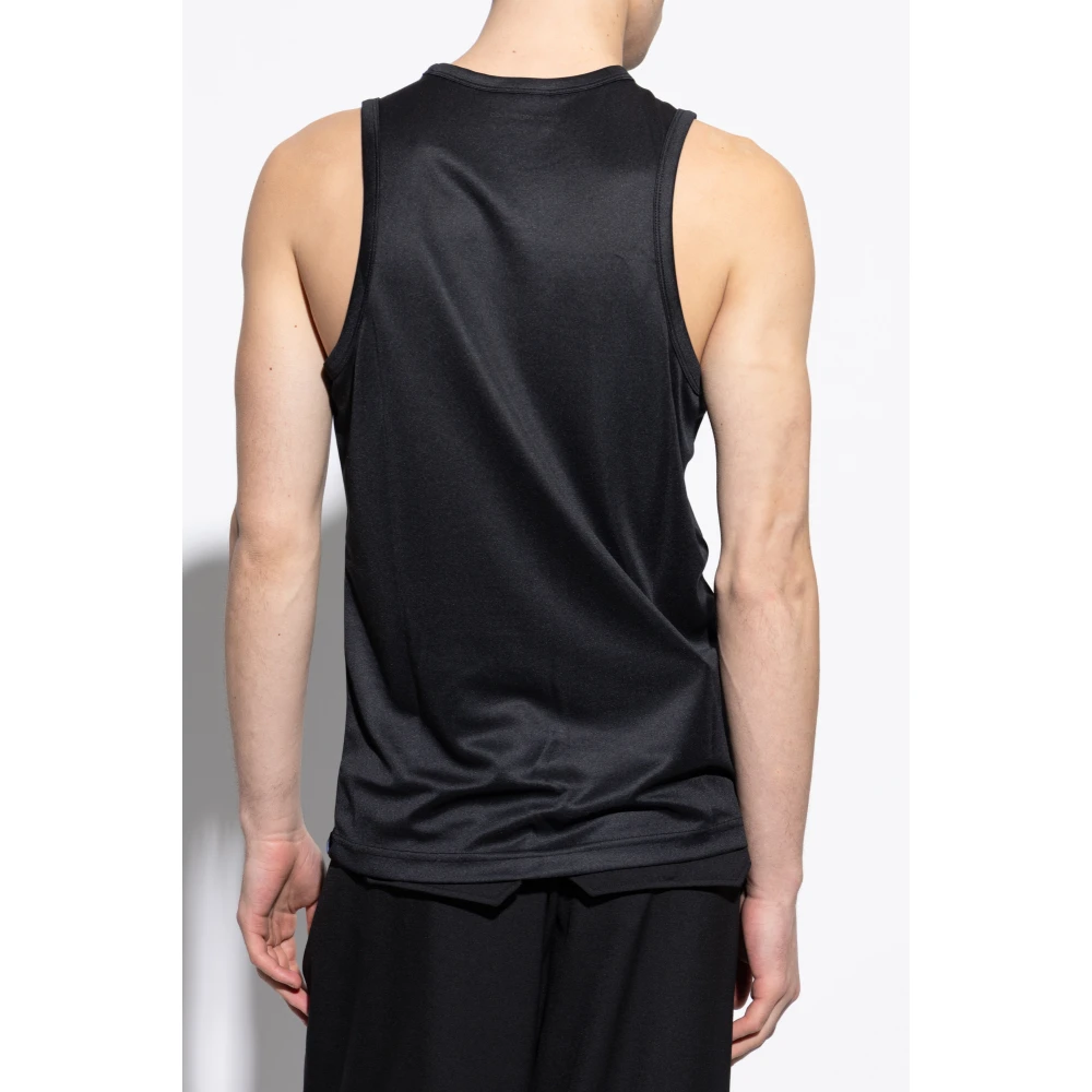 Courrèges Mouwloos T-shirt Black Heren