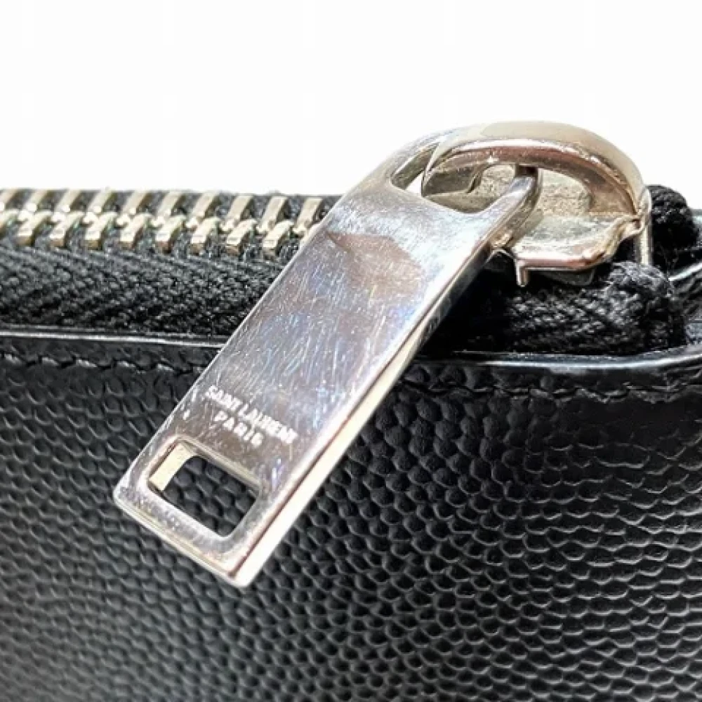 Yves Saint Laurent Vintage Pre-owned Leather clutches Black Dames