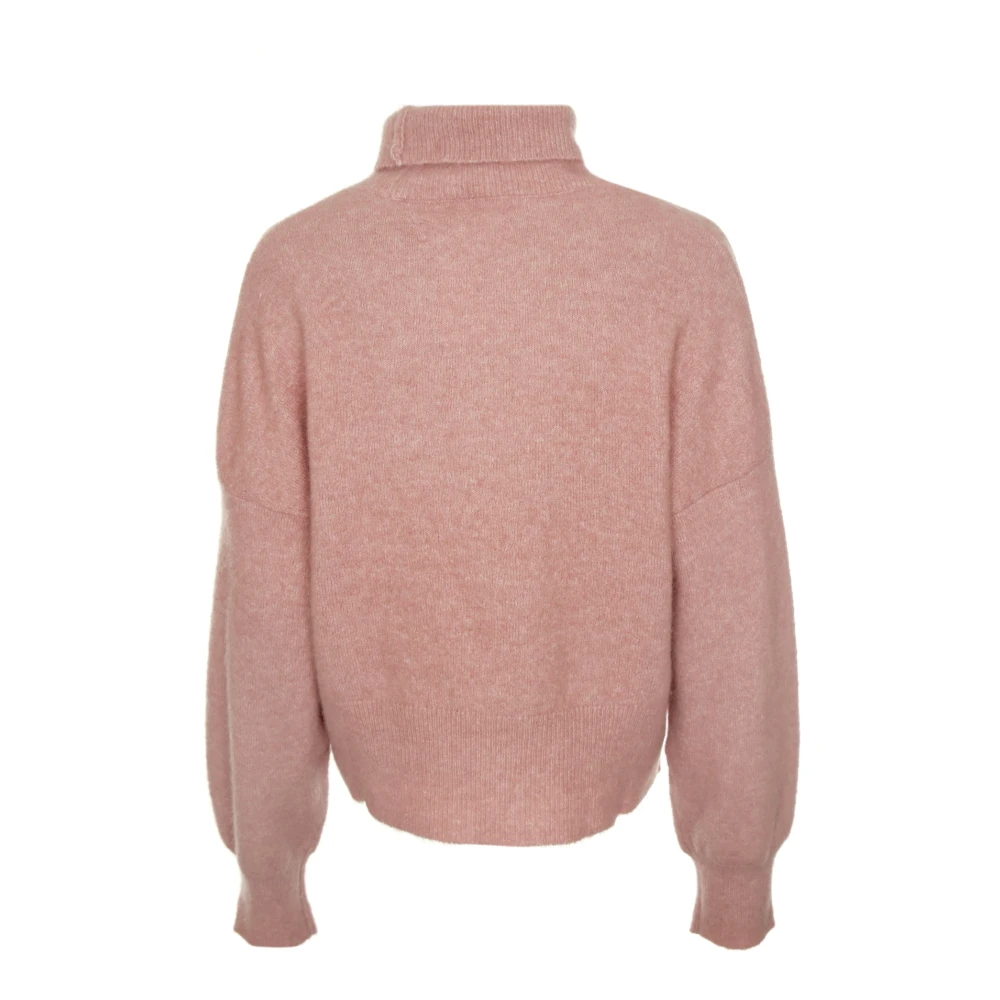 Samsøe Fluffy Turtleneck Pullover Nola Pink Dames