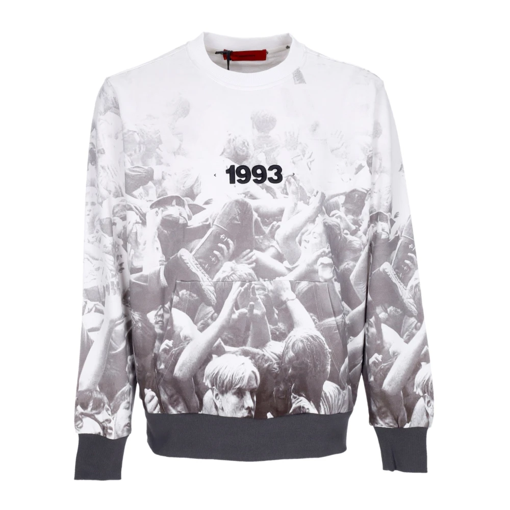 Acupuncture Lichtgewicht Crewneck Sweatshirt met Kangaroo Zak Multicolor Heren