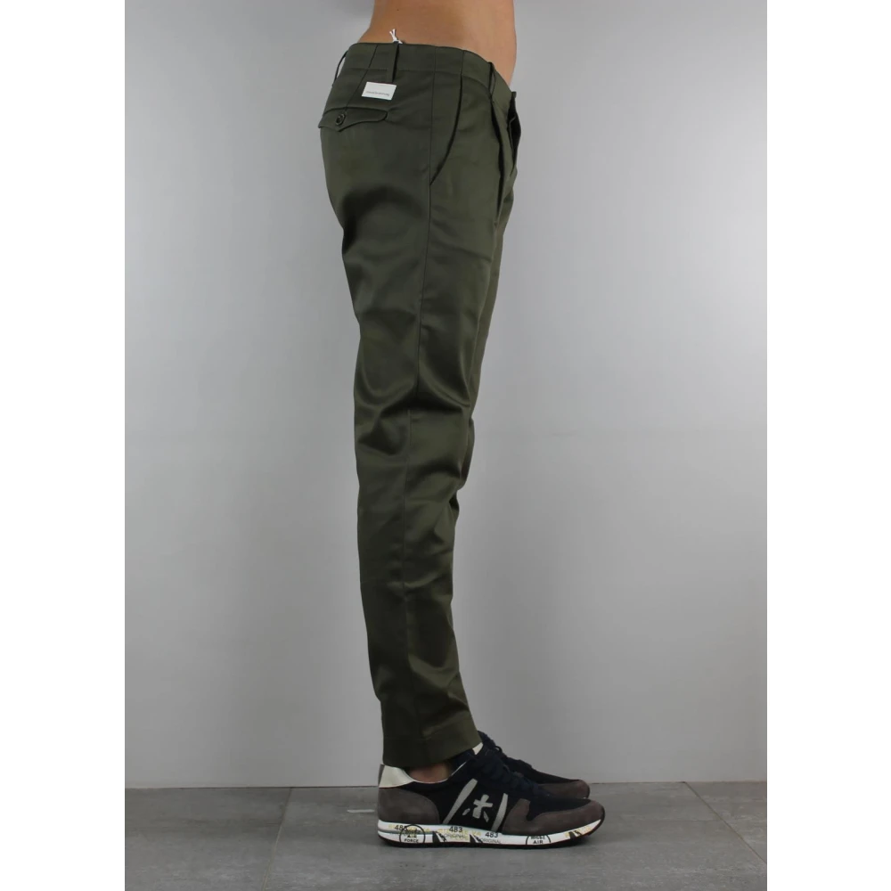 Nine In The Morning Geplooide Chino Broek voor Mannen Green Heren