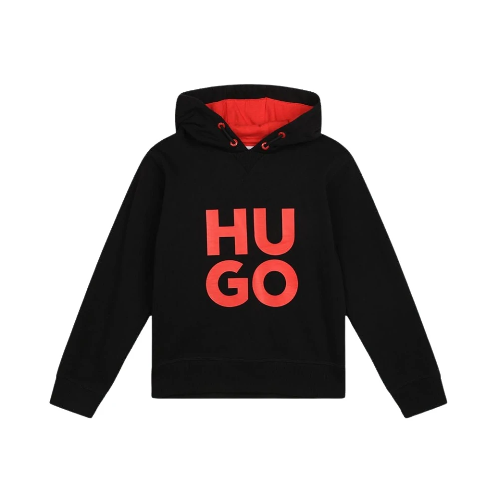 Hugo Boss Sweatshirt med Maxi Logo Black, Pojke