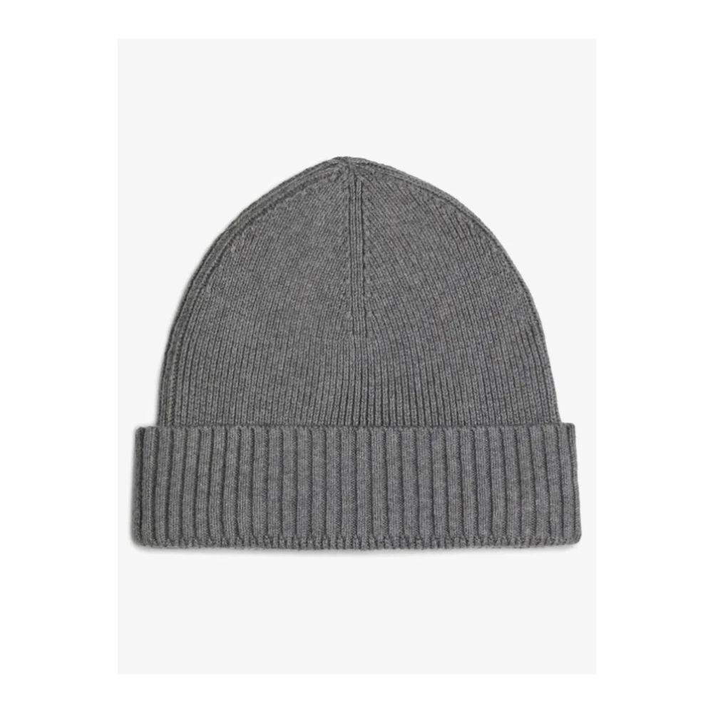 Tommy Hilfiger Pima Katoen Beanie Vlag Ontwerp Gray Heren