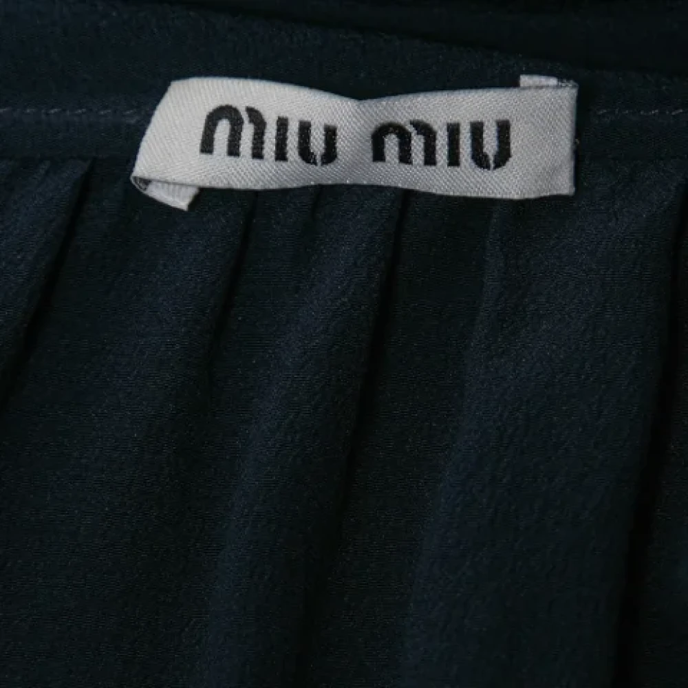 Miu Pre-owned Silk tops Blue Dames
