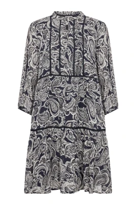 Midnight Paisley Print Klänning