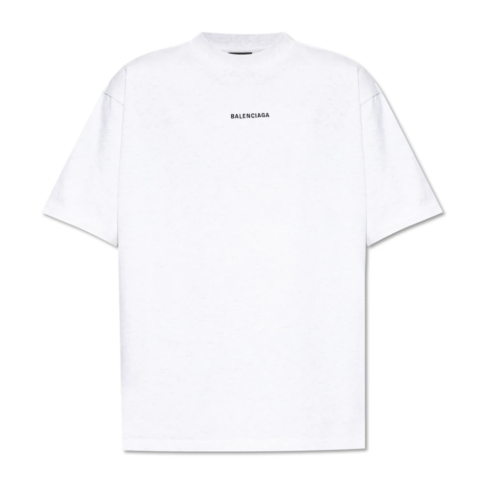 Balenciaga T-shirt met geborduurd logo White Heren