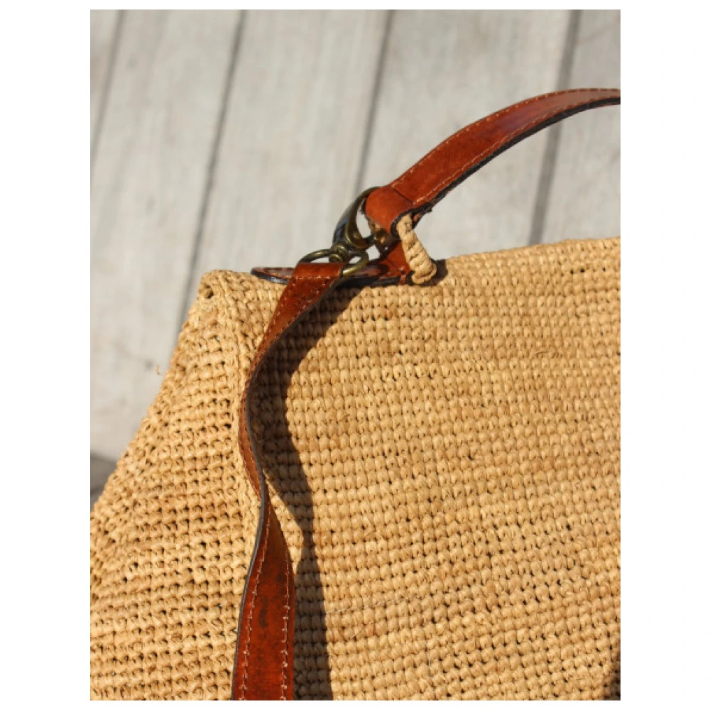 Ibeliv Lahady Raffia Handtas Beige Dames