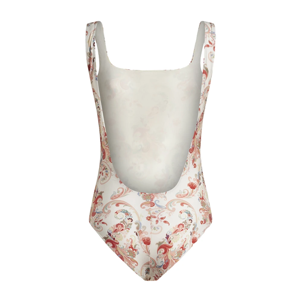 ETRO Bloemen Paisley Print Wit Badpak Multicolor Dames
