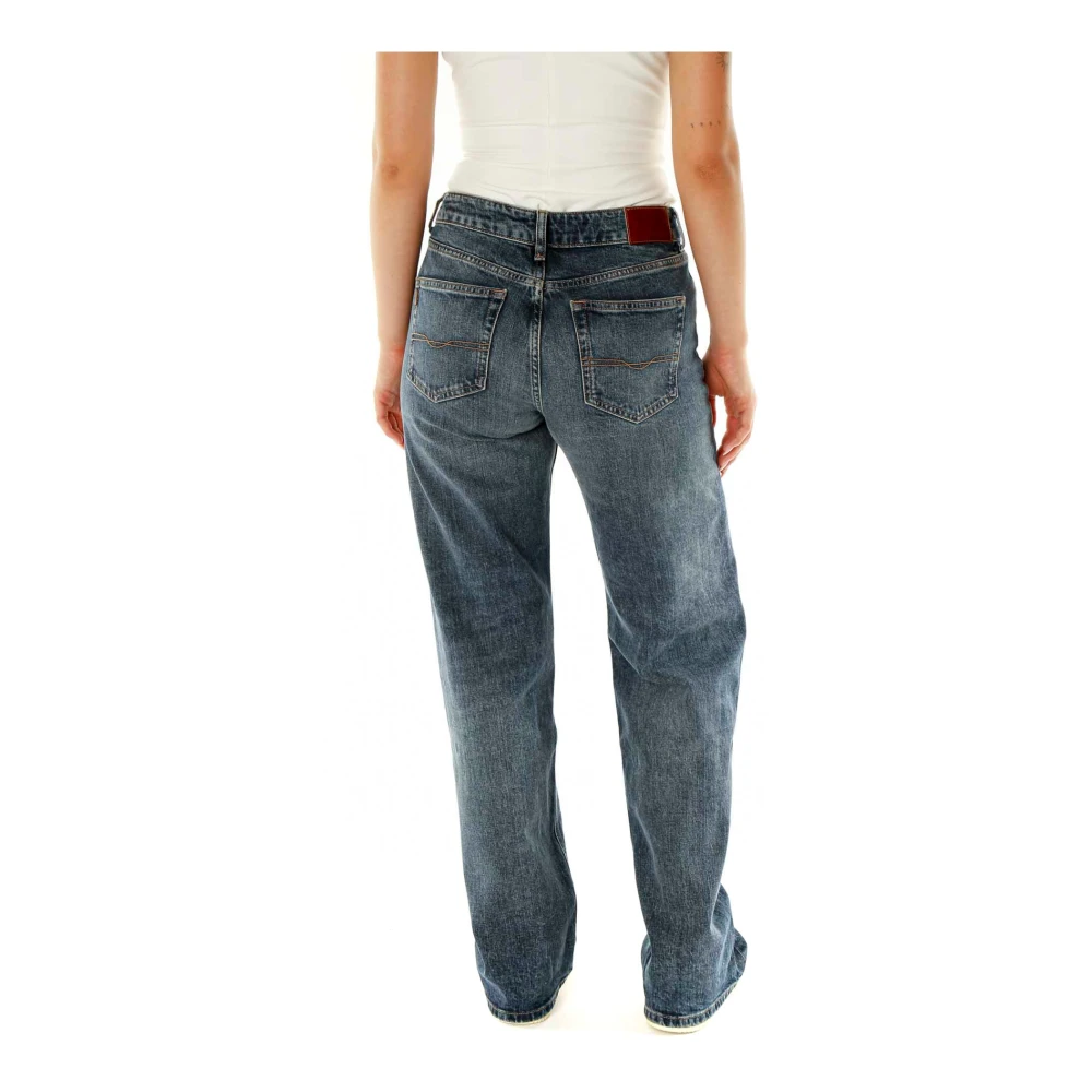 Pepe Jeans Hoge taille losse rechte fit jeans Blue Dames