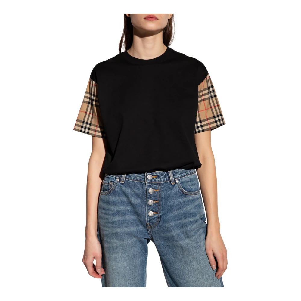 Burberry Oversize T-shirt Black, Dam