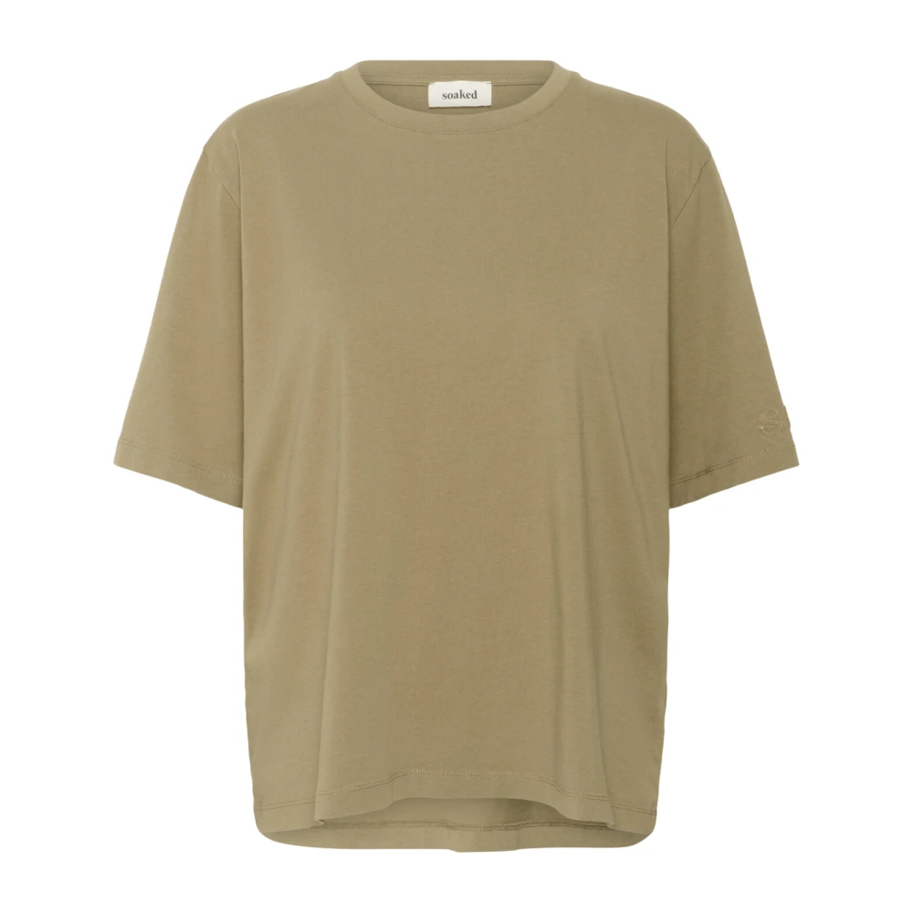 Soaked in Luxury Casual Tee met Halve Mouwen Elmwood Green Dames