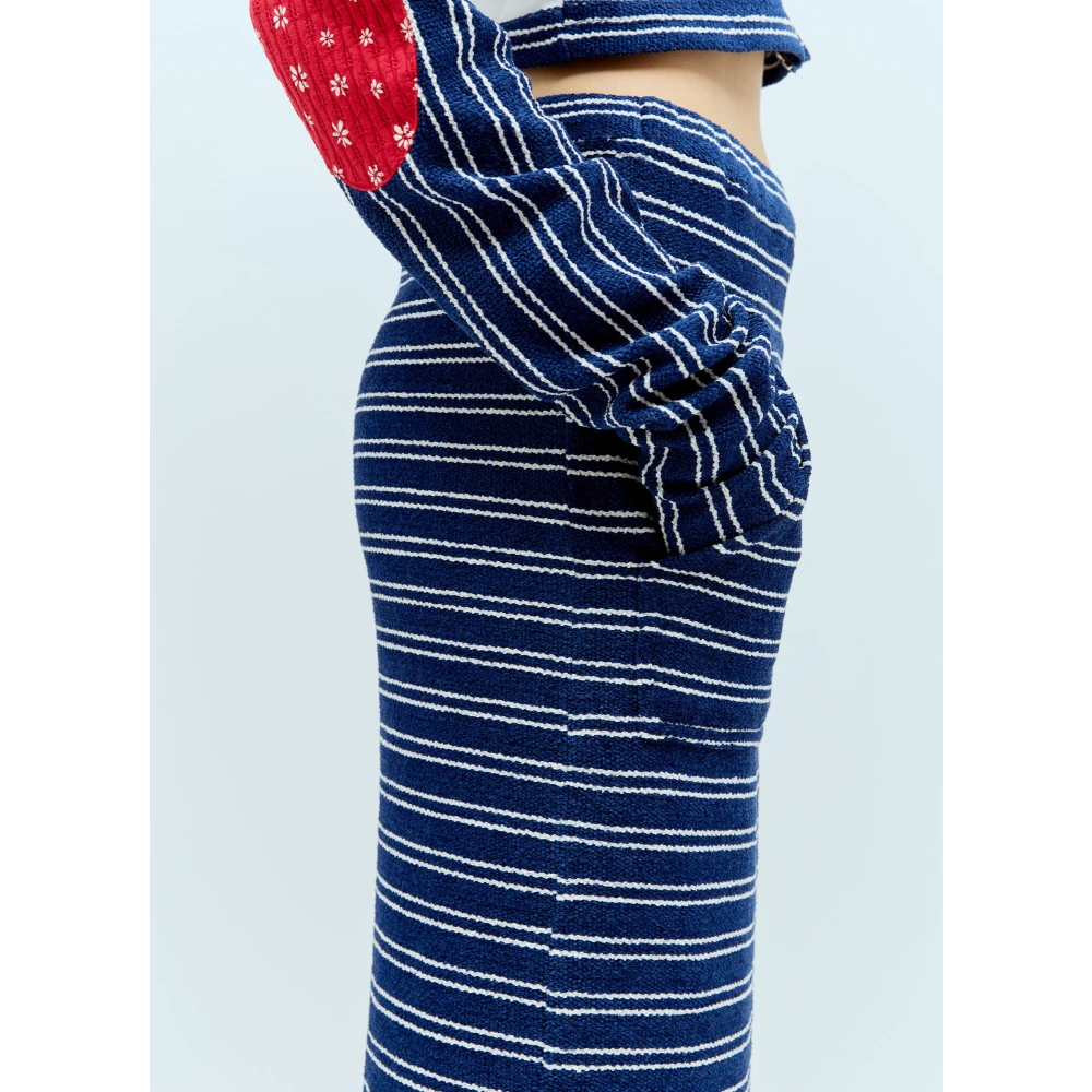 Reward If Found Gestreepte Jogging Midi Rok Multicolor Dames