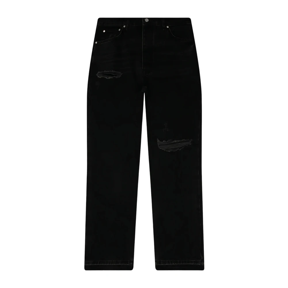 Represent Heaton Distressed Jeans - Male - Straight Fit Jeans - Black - W32 - Jeans