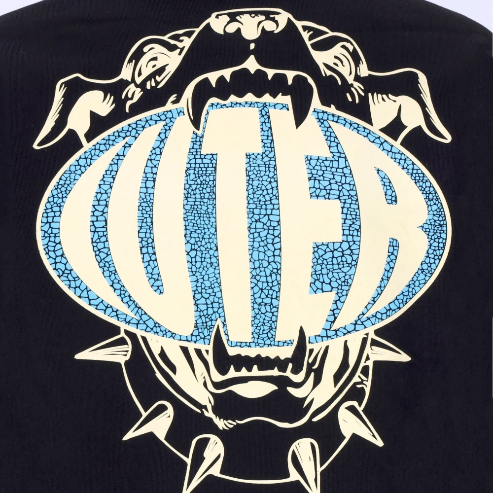 Iuter Zwarte hoodie met kangoeroezak Black Heren