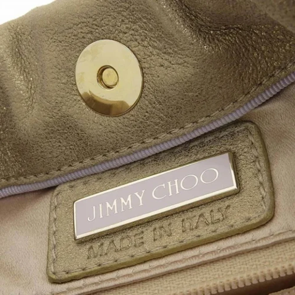 Jimmy Choo Pre-owned Fabric shoulder-bags Beige Dames