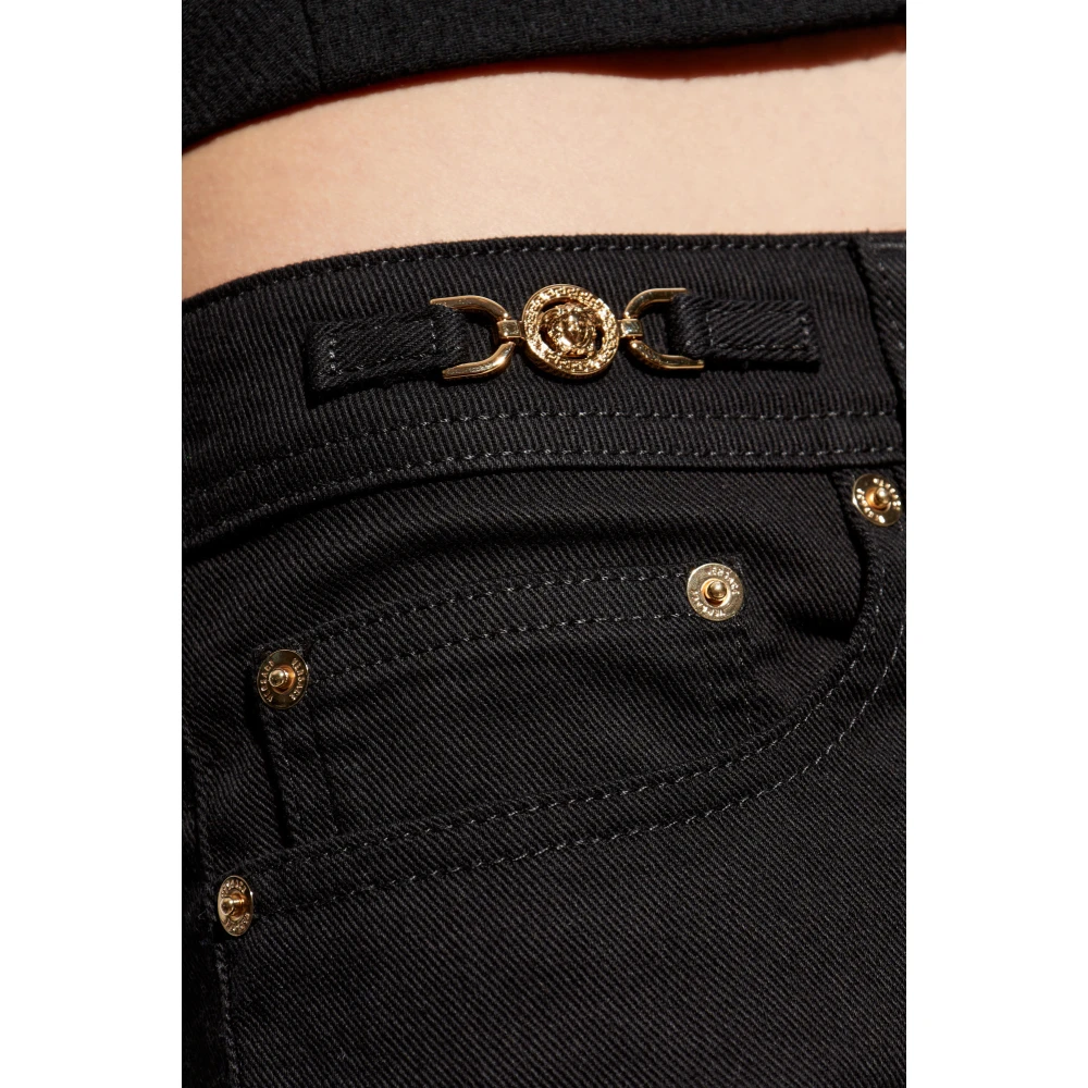 Versace Tapered leg jeans Black Dames