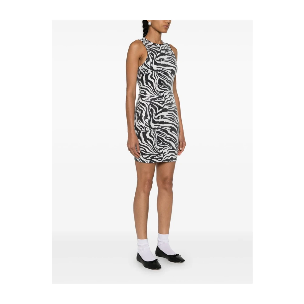 Rotate Birger Christensen Zebraprint Pailletten Jurk Multicolor Dames
