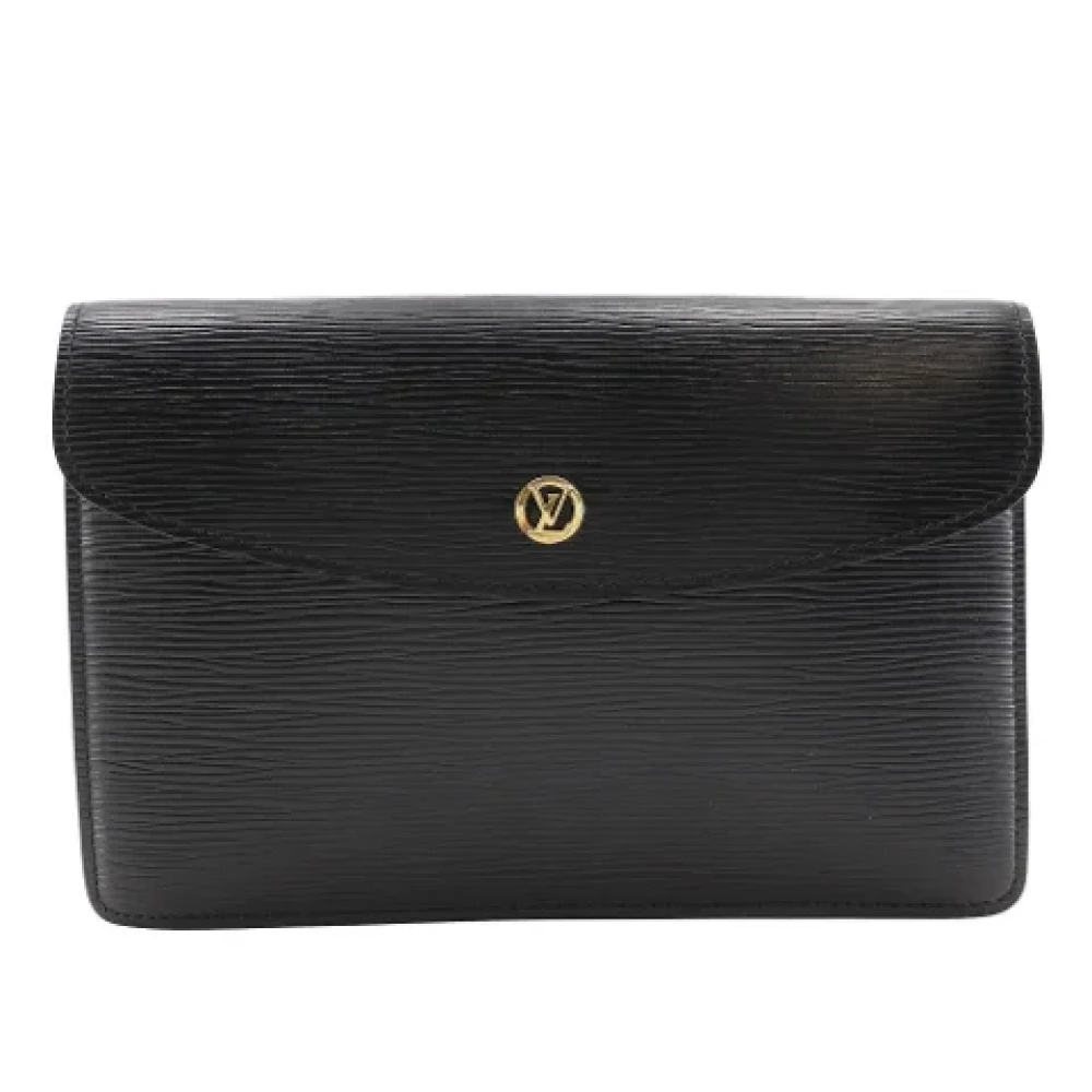 Louis Vuitton Vintage Pre-owned Leather clutches Black Dames