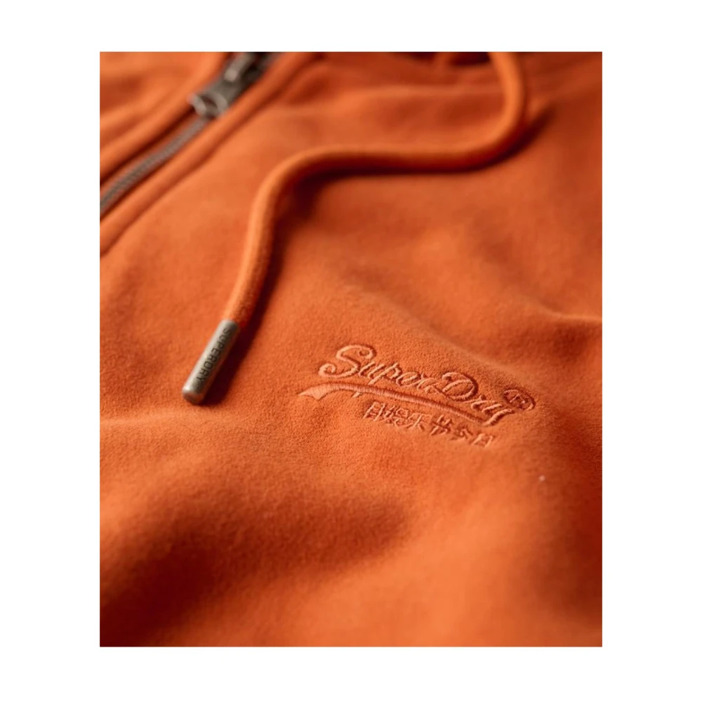 Superdry Ritssluiting Hoodies voor Mannen en Vrouwen Orange Heren