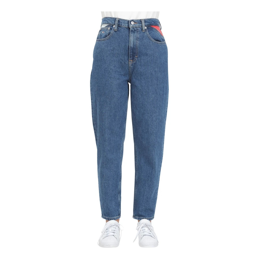 Tommy Jeans Blauwe Mom Fit Jeans Blue Dames