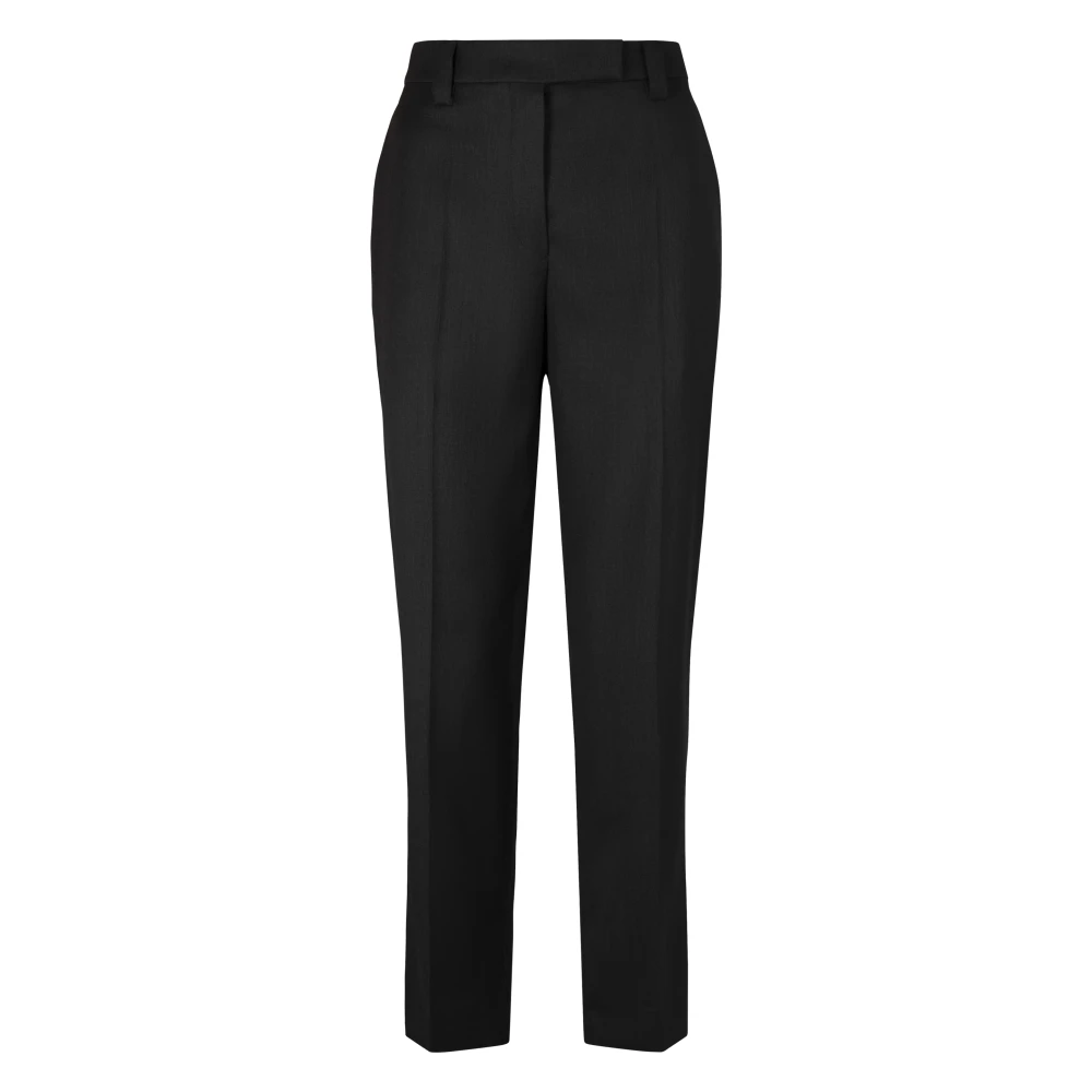 Prada Women's Gray Slim-Fit Trousers, M, Virgin Wool Trousers With Pockets