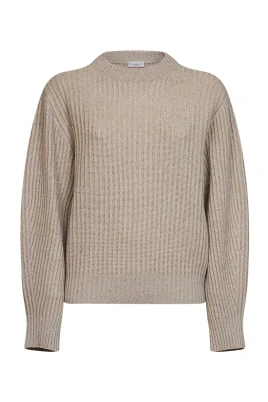 Sequin Rib Crewneck Sweater