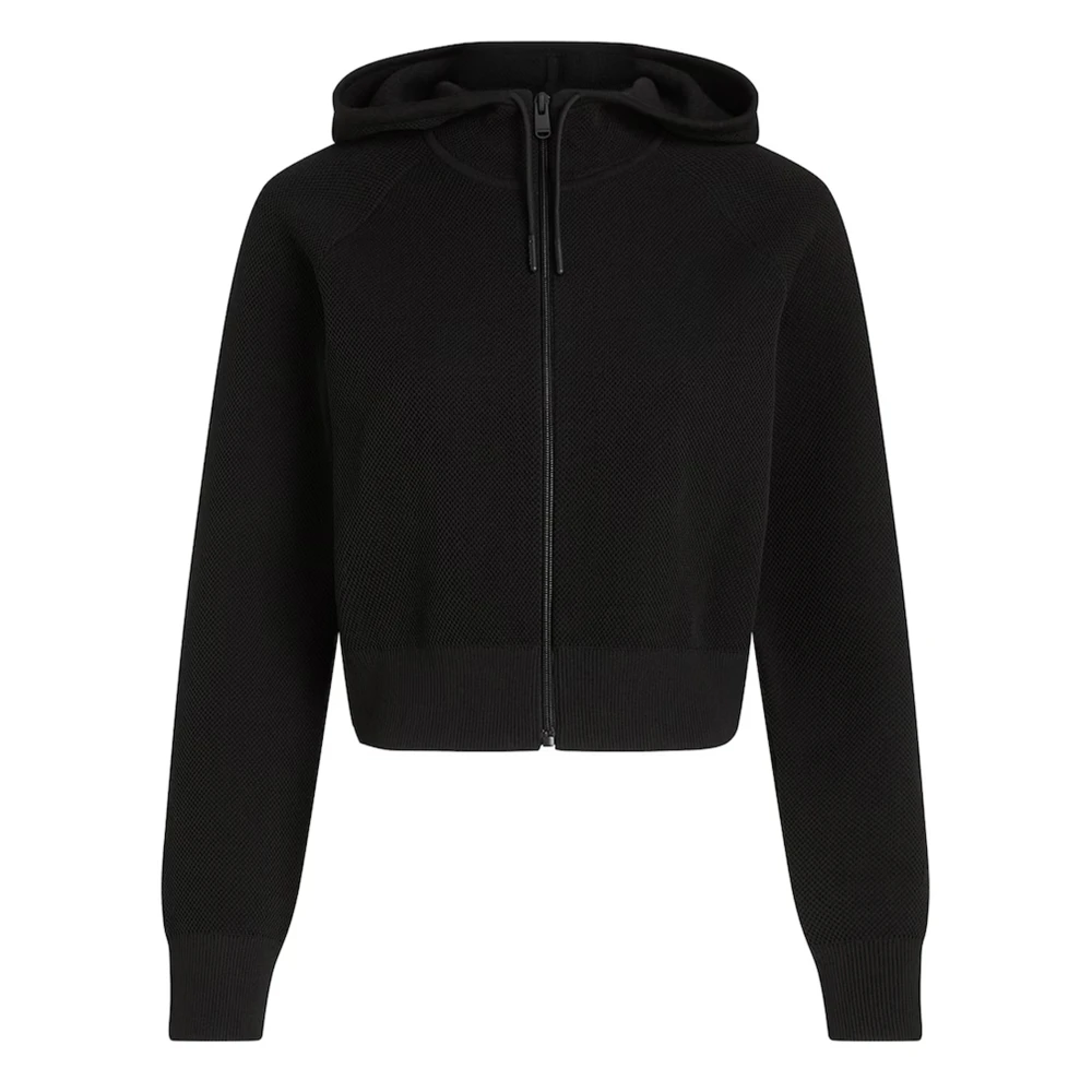 Calvin Klein Svart Half Zip Hoodie Black, Dam