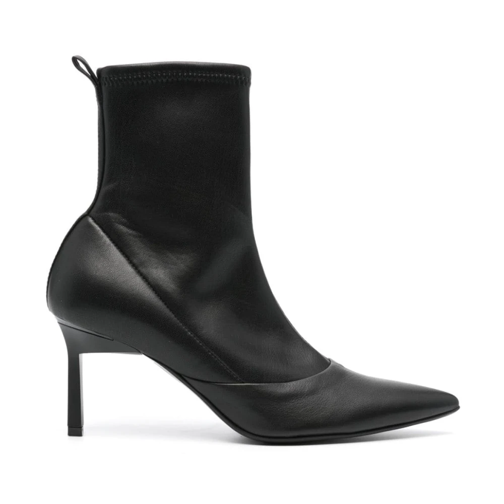 Calvin Klein Women's Black Heeled Boots, 4 Uk, Stretch Ankle Boot In