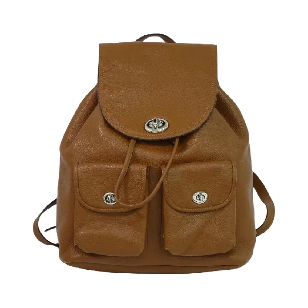 Coach Pre-owned Leather backpacks Brown Dames