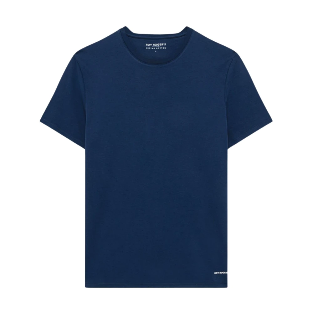 Roy Roger's Supima Jersey T-Shirt Blue Heren